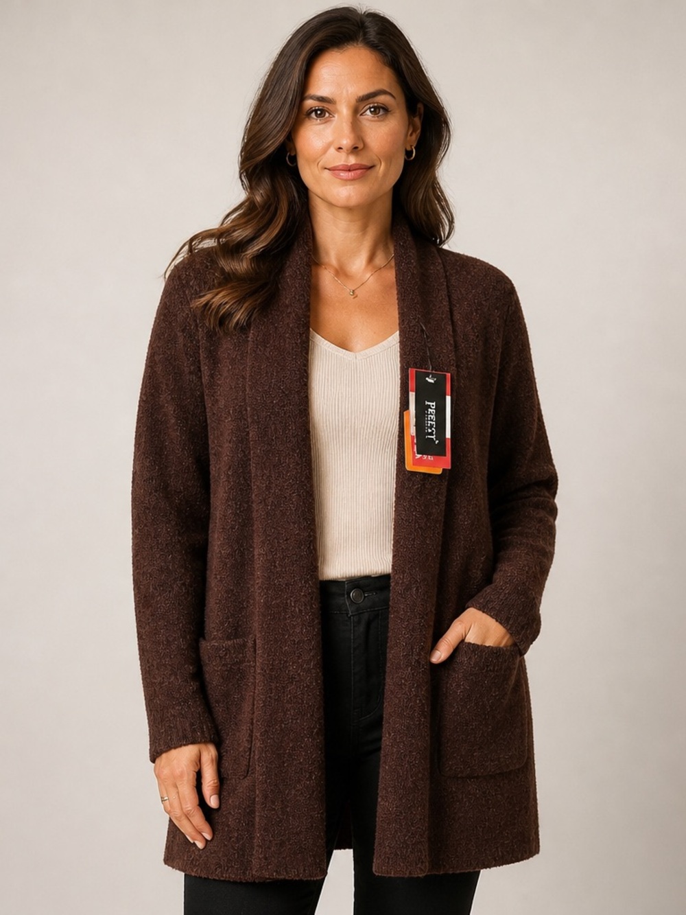 NWT Super Soft Burgundy Medium Long Cardigan - oversized Small